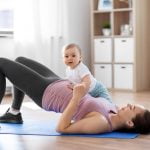 mother exercise baby