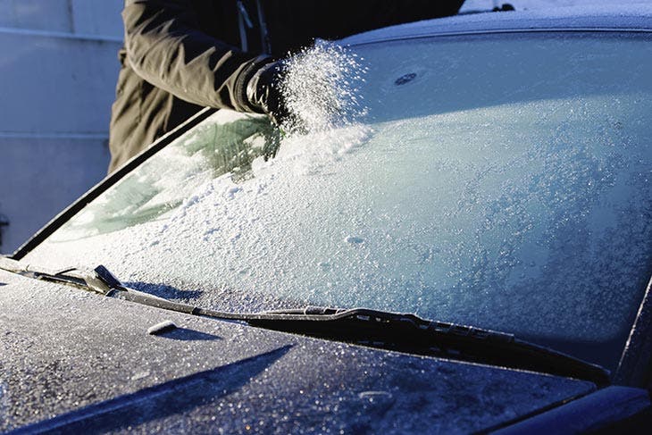 Frost on the windshield