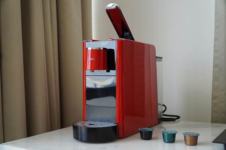 Coffee machine in the hotel room