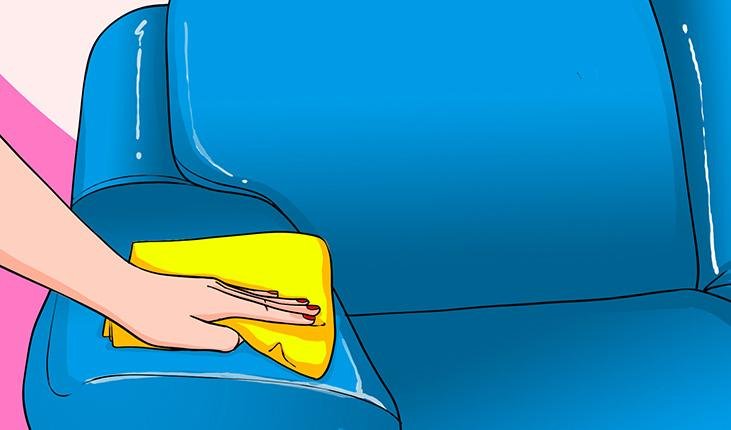 Cleaning a leather sofa f