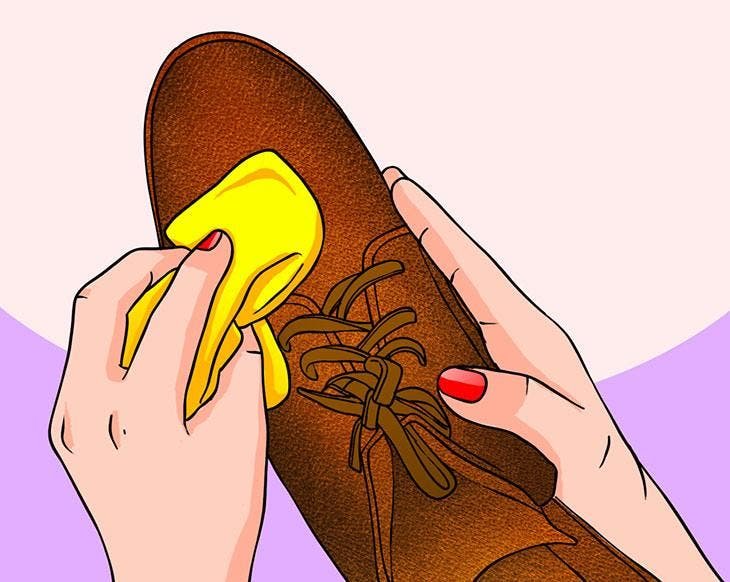 Cleaning a varnish stain on suede shoes f