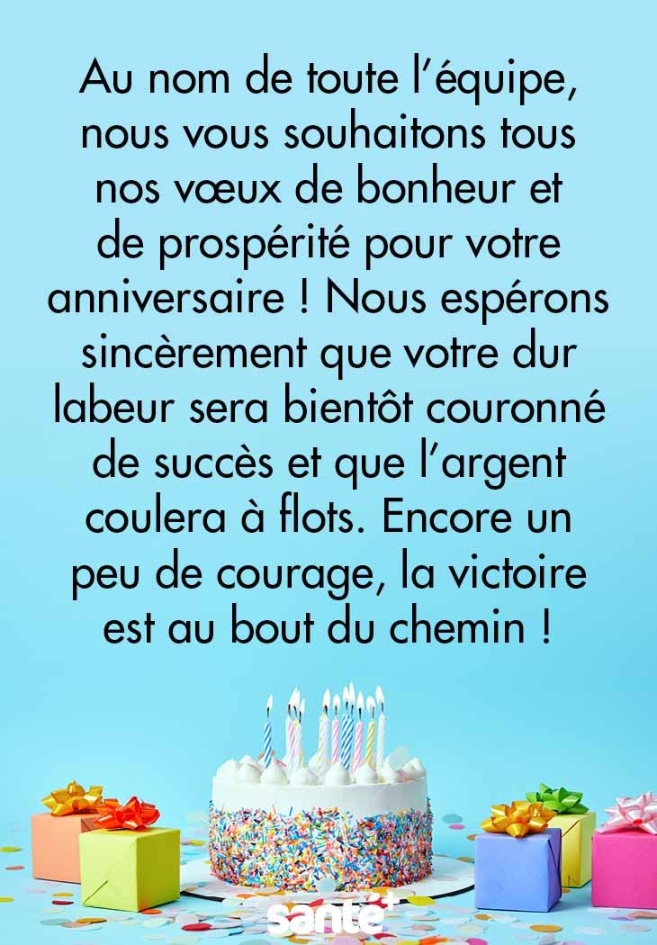 Messages d’anniversaire pour un collègue de travail