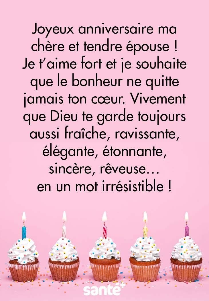 Message d'anniversaire pour sa femme