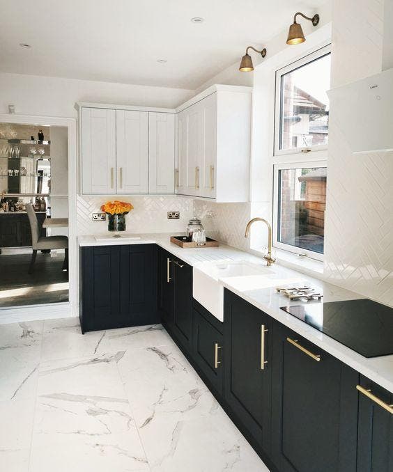   Kitchen marble tiles