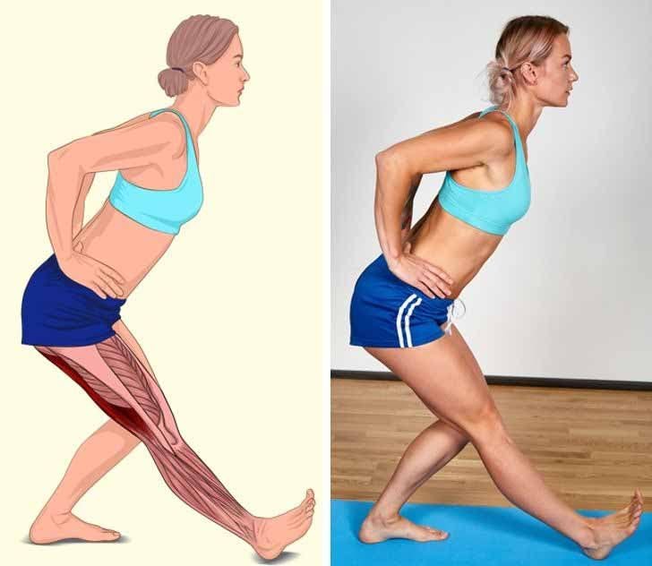 Leaning forward on one leg Leaning forward on one leg