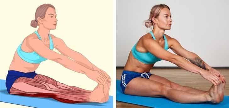 Pose with forward bend seated Pose with forward bend seated